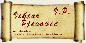 Viktor Pjevović vizit kartica